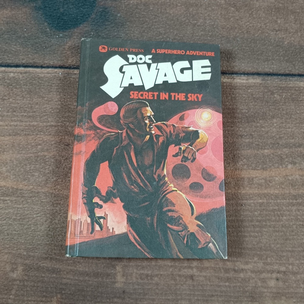 Doc Savage‎ Secret in the Sky Golden Press Superhero Adventure Book